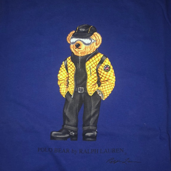 VINTAGE RALPH LAUREN POLO BEAR LONG SLEEVE T - Picture 2 of 3